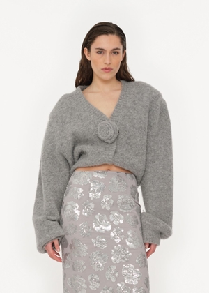 Tasha sequin chiffon skirt Alloy Light Gray ROTATE By Birger Christensen 